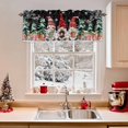 thumbnail image 2 of Christmas Valances for Windows, 42 x 18in, Dwarfs Snowflake Xmas Tree Bird Winter Black Rod Pocket Kitchen Valance Curtain Light Filtering Window Treatments for Living Room Bedroom, 1 Panel, 2 of 7