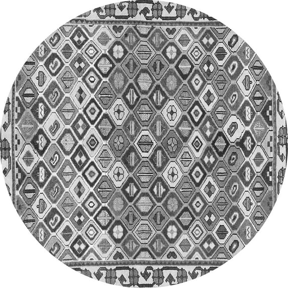 Ahgly Company Indoor Round Persian Gray Traditional Area Rugs, 6' Round