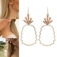 thumbnail image 3 of 1 Paire de Style Coréen Géométrique Irrégulière Femmes Coréen Boucles d'Oreilles Creuses Boucles d'Oreilles Creuses Fille Dangle Drop Boucles d'Oreilles, 3 of 7