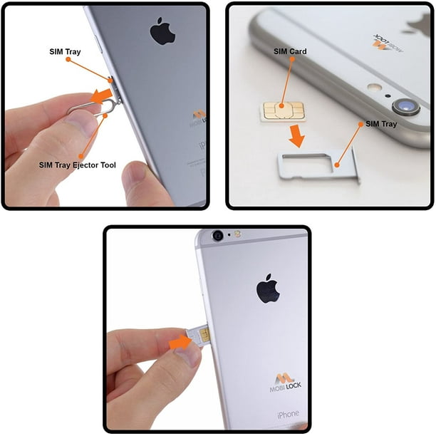 Outil de retrait de plateau de carte SIM compatible iPhone (lot de 10), Broche de carte SIM