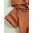thumbnail image 6 of Bagilaanoe 2pcs Newborn Baby Boy Short Pants Set Short Sleeve Hooded Tops + Shorts 6M 12M 18M 24M Infant Casual Summer Outfits, 6 of 8