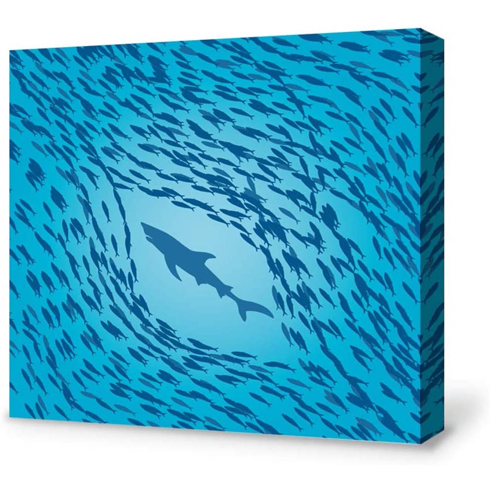 wall26 Canvas Wall Art A School of Fish Pictures Home Wall Decorations