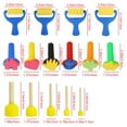 thumbnail image 2 of ZLight 44 Pieces/Kit Plastic Drawing Brush Sponge Portable Reusable Toddlers Developing Painting Toy Plaything Birthday Gift Yellow, 2 of 6