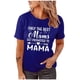 thumbnail image 1 of Camiseta de mujer Camisetas divertidas y lindas Camiseta de manga corta Regalo del día de la madre Blusa con estampado de letras personalizadas Pompotops  hkajfhjk464501, 1 of 7