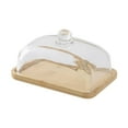 thumbnail image 3 of Fiocias Cake Stand with Lid Dessert Dome with Dish Cake Plate Holder Cake Fruit Display Bamboo Wood, 3 of 9