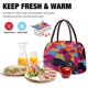thumbnail image 3 of Insulated Lunch Bags for Women Reusable Cooler Bag Waterproof Large Lunch Box Portable Lunch Kit for Work Picnic Beach (Colorful Polka Dots), 3 of 5