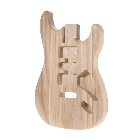 Muslady ST01-TM Unfinished Handcrafted Guitar Body Candlenut Wood Electric Guitar Body Guitar Barrel Replacement Parts