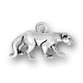 thumbnail image 1 of Sterling Silver 18" 1mm Box Chain 3D Full Bodied Walking Panther Cougar Jaguar Pendant Necklace, 1 of 2