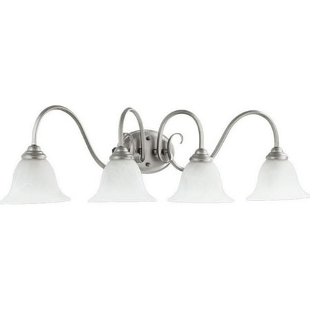 Quorum Vanity Lighting - Quorum Spencer 4 Light Vanity in Classic Nickel