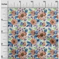 thumbnail image 1 of oneOone Cotton Silk Fabric Watercolor Leaves & Flower Floral Print Fabric BTY 42 Inch Wide, 1 of 4