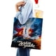 thumbnail image 4 of White Snake Bolso de tela con estampado de lienzo para mujer, bolsa de compras reutilizable y estética, con cremallera interior, regalo para mujer,38*45cm., 4 of 6