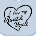 thumbnail image 4 of Inktastic I Love My Aunt and Uncle in Black Chalk Heart Boys or Girls Baby Bib, 4 of 4