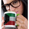 thumbnail image 2 of National Flag Of Kuwait Painted Onto A Brick Wall Kuwaiti, 15oz Two-Tone Green Mug, 2 of 7
