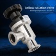 thumbnail image 4 of LAFGUR KF25 Stainless Steel High Vacuum Manual Right Angle Bellow Isolation Valve HQ, 4 of 8
