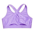 thumbnail image 6 of iiniim Girls Workout Athletic Sports Bras Criss Cross Yoga Ballet Dance Gymnastics Crop Top Bralette Size 4-16 Lavender 14, 6 of 7