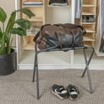 thumbnail image 3 of Household Essentials Luggage Rack, Grey Frame with Black Straps, 3 of 8