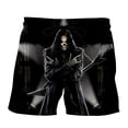 thumbnail image 1 of Casual Mens Skeleton Skull Swim Trunks Quick Dry Printed Beach Shorts Summer Boardshorts, 1 of 2