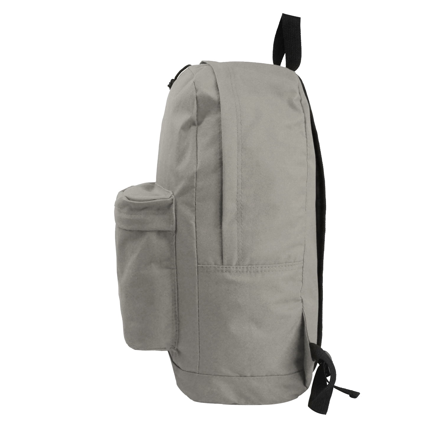K-Cliffs Unisex Classic Simple 18" School Backpack  Grey, Teen-Adult