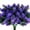Purple 1, variant on Morttic Artificial Fake Flowers, 6 Bundles Large UV Resistant Faux Plastic Greenery Foliage Plants Shrubs for Garden,Indoor Wedding, Outside Hanging Planter, Farmhouse Decoration (Purple)
