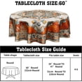 thumbnail image 2 of Boho Orange Round Tablecloth 60 Inch Antique Ethnic Decorative Wrinkle Heat Resistant Table Cloth for Home Kitchen Dining Table Outdoor, 2 of 8
