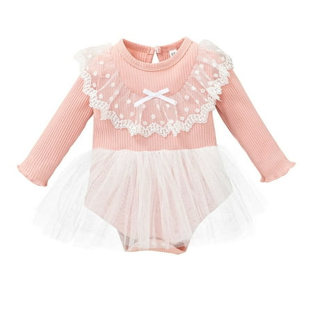 

Romper Patchwork Baby With A Long Hemline Romper Sleeve Girls Bodysuit Skirt Boys Romper&Jumpsuit Baby Clothes