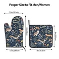 thumbnail image 3 of Bingfone Retro Forest Animals Print Oven Mitts Pot Holders Set 2 PCS for Kitchen for Cooking Grilling Baking BBQ Pot Holders Cook Essentials, 3 of 7