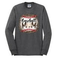 thumbnail image 1 of Baseball Mom Jaguar Print Sports Mens Long Sleeve Shirt, Heather Black, 3X-Large, 1 of 4