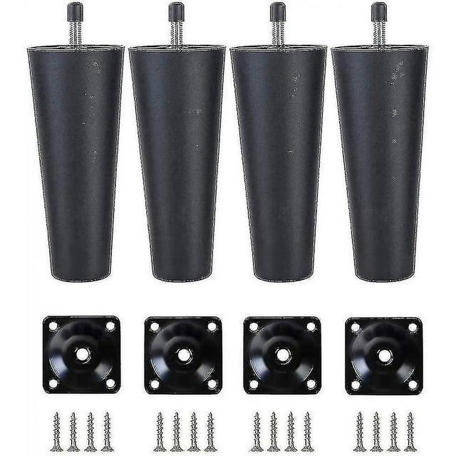 Patas de sofá de plástico, paquete de 4 patas de sofá, patas de sofá de repuesto para muebles con montaje NRZ