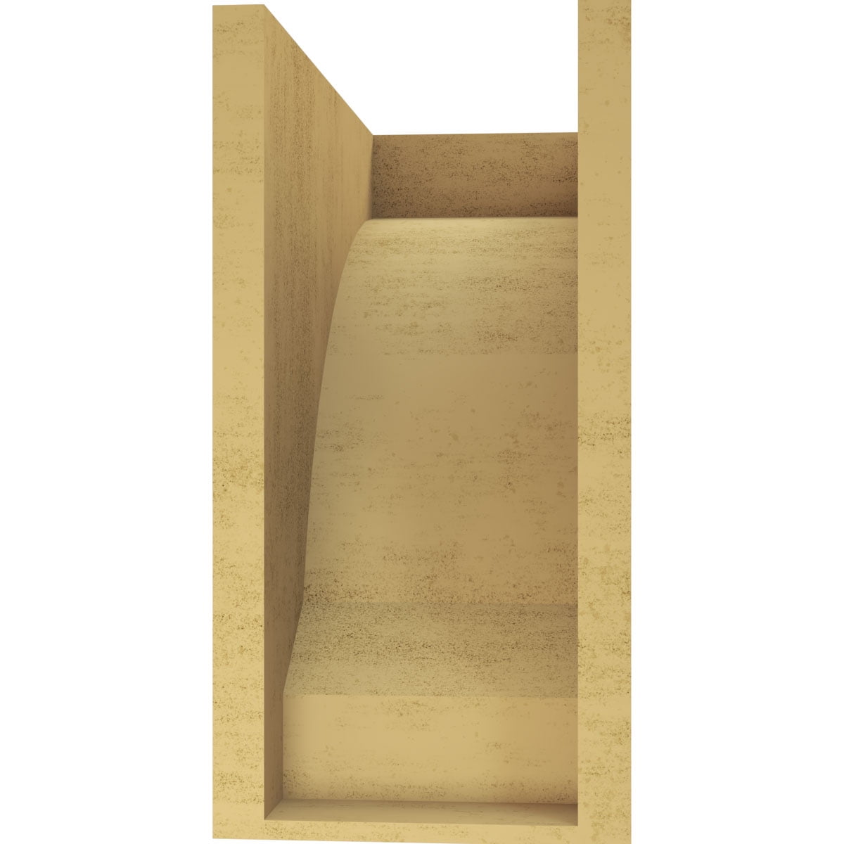 8"W x 16"D x 16"H Classic Moab Rough Cedar Woodgrain TimberThane Corbel, Primed Tan