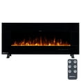 thumbnail image 3 of Northwest 50in Wall Mount Electric Fireplace with Bluetooth Speakers, Black, 3 of 9