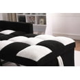 thumbnail image 5 of Triple Tree Stylish Teddy Fabric Convertible Sleeper Sofa Chair Bed with Pillow Black/White, 5 of 8