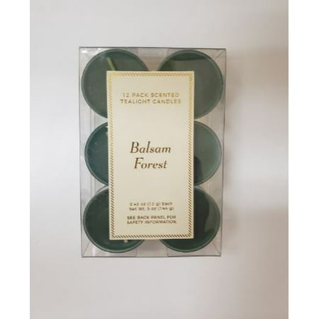 Threshold 12ct Balsam Forest Scented Tealight Candles (6 pack )