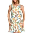 thumbnail image 1 of Balery Simple Drawing Vestidos de verano para mujer con estampado: vestido holgado sin mangas, vestido playero informal y cómodo para días calurosos., 1 of 7