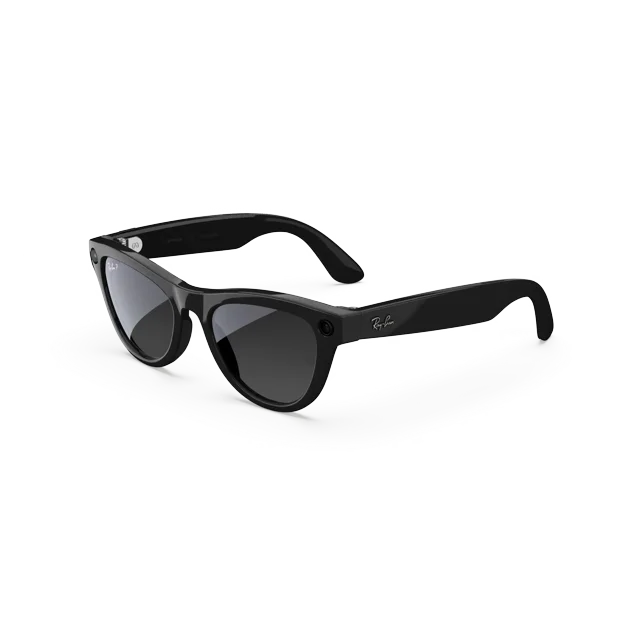 Ray-Ban Meta Skyler (Gen 2) Smart Glasses with AI, Photo, Video, Audio & Messaging - Shiny Black/ Gradient Graphite (Polarized) – Size – Standard, Fit – High Bridge – Open Box