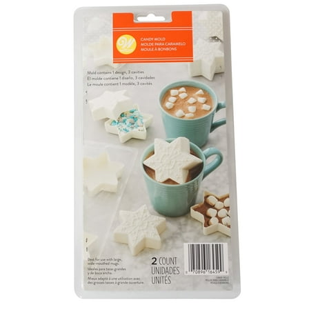 Wilton 3 Cavity, Snowflake Hot Cocoa Bomb Candy Mold, 2 Count, 2115-0-0242