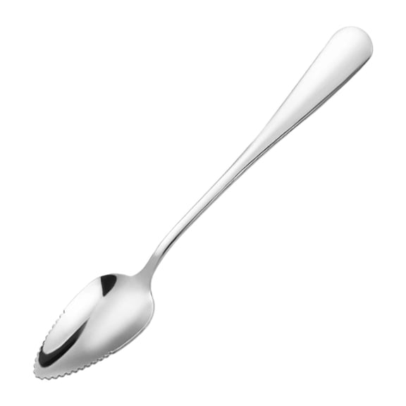FXMLRLK 1 PC Grapefruit Spoon, Stainless Steel Grapefruit Spoon Utensil, Serrated Edge & Thick Gauge Handle, Kitchen Tool with Non-stick Plating for Kiwi, Dessert, Apple, Citrus Fruit, Silver