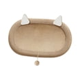 thumbnail image 1 of Cama rascador de sisal para gatos, resistente, para que los gatitos afilen sus garras, resistente al desgaste, ovalada 2 en 1. Con orejas, 1 of 8