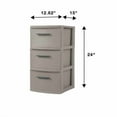 thumbnail image 7 of 3 Drawer Medium Tower Dark Gray  Plastic Storage Drawers, Portable Universal Storage, No Assembly Required, 7 of 7