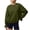 Green, variant on Mifsaly Womens Crew Neck Sweatshirts Flare Sleeve Ruched Solid Elastic Hem Casual Shirts Loose Fit Soft Comfortable Pullover Tops