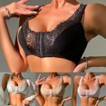 thumbnail image 6 of Sngxgn Bras for Women Full Coverage Underwire Bras,Lifting Lace Bra for Heavy (Black,XXXXXXL), 6 of 7