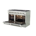 thumbnail image 4 of Forno Galiano 48-Inch Freestanding Gas Range, Stainless Steel, 8 Burners, 107,000 BTU, Griddle, Double Ovens, Energy Efficient, 4 of 12