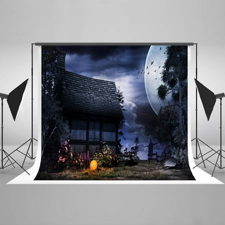 Image of MOHome Haunted Night Selfie Party Stylish Luxurious Backdrop Studio Props for Halloween pour Toussaint 7x5ft