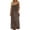 Brown, variant on Women's Backless V-Neck Strapless Long Maxi Dress Sleeveless Casual Summer Loungewear Run Small Size Up Summer Essential Wardrobe Staple Classic Trendy Sky Blue XL