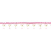 Martini Glasses Jointed Garland with Marabou
