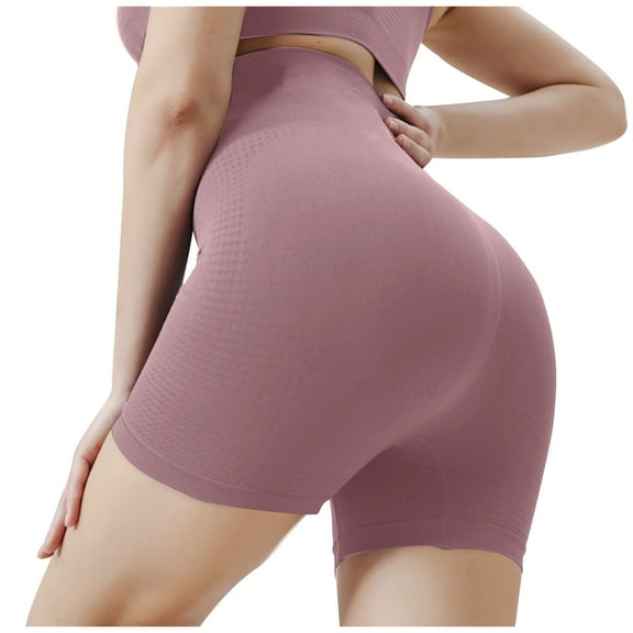 HBYJLZYG Womens Fitness Yoga Shorts Butt Lifting Gym Shorts, High Waisted Seamless Biker Running Athletic Shorts