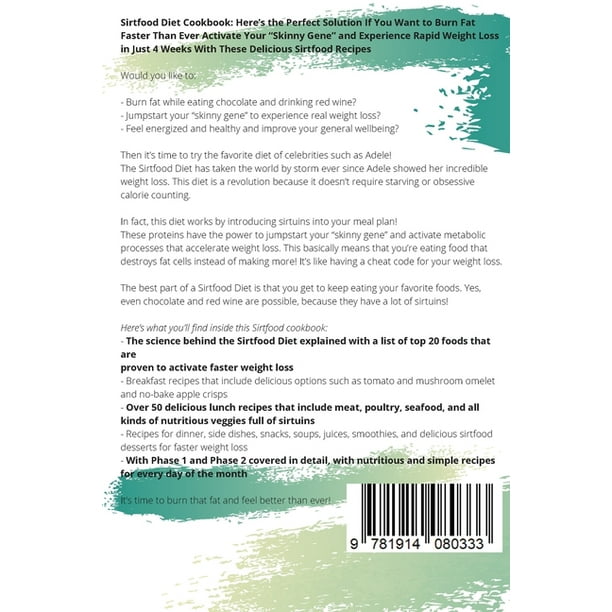 Sirtfood Diet Cookbook Boost Metabolism Burn Fat And Stay Healthy By Choosing Your Path Paperback Walmart Com Sirtfood Diet Cookbook Boost Metabolism Burn Fat And Stay Healthy By Choosing Your Path Paperback Walmart Com