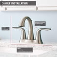 thumbnail image 4 of Delta Faucet Lahara 2-Handle Centerset Bathroom Faucet with Diamond Seal Technology and Metal Drain Assembly, Stainless 2538-SSMPU-DST, 4 of 6