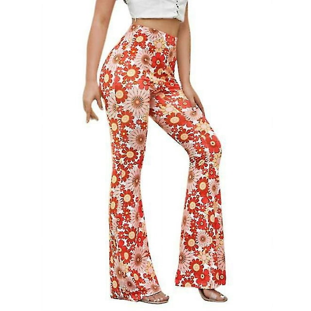 Pantalons pour Femmes Rétro Évasés Boho pour Carnaval