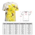 thumbnail image 2 of Bee And Flowers T-Shirt O Neck Retro Print Big Size T-Shirts Short Sleeve Tees Womens Pretty Design, 2 of 5