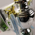 thumbnail image 6 of 4 Sizes Silver European England Soccer League Champion Trophy with Keychain for Fan Collectibles Souvenir Home Office Decor Ornament,silver, 6 of 8